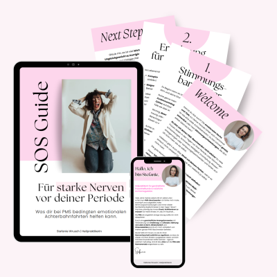 Mach Schluss mit PMS, PDF für 0 €, PMS SOS Guide für starke Nerven in der zweiten Zyklushälfte